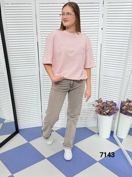 Футболка MMC clothes (one size) 7143 pink (лето)