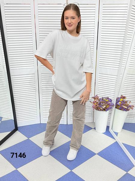 Футболка MMC clothes (one size) 7146 white (лето)