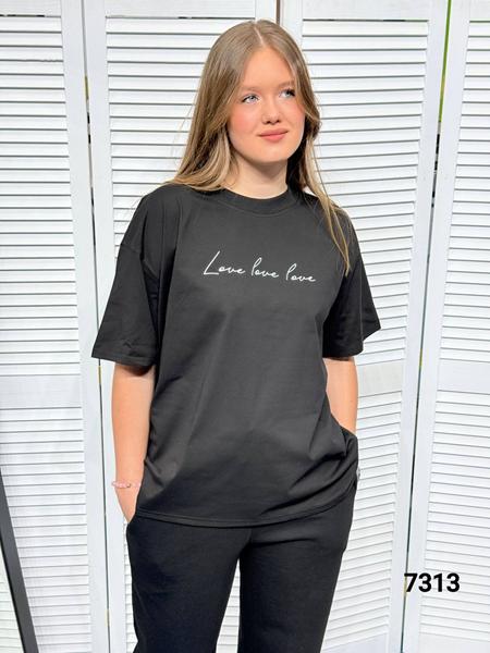 Футболка MMC clothes (46-52) 7313 black (лето)