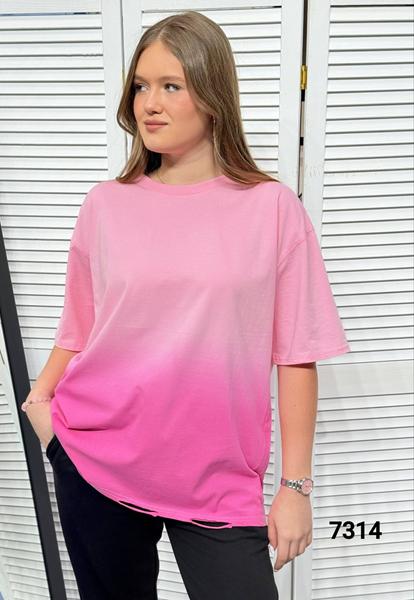 Футболка MMC clothes (46-52) 7314 pink-crimson (лето)