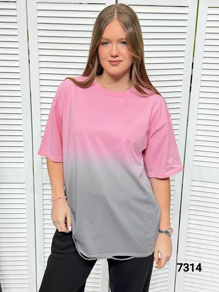 Футболка MMC clothes (46-52) 7314 pink-grey (лето)