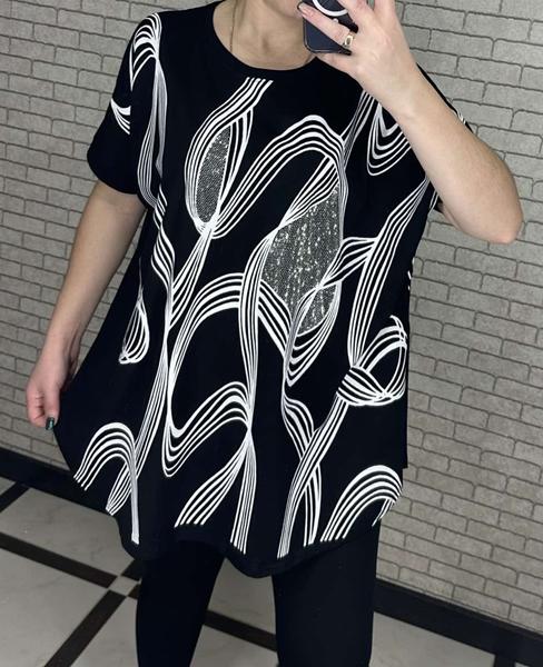Футболка LeVisha (2XL-3XL) 25004 black (лето)