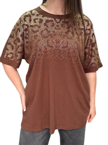 Футболка LeVisha (48-56) 25110 brown (лето)