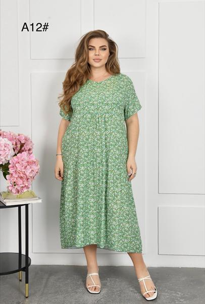 Платье Romeo life (56-60) 12 green (лето)