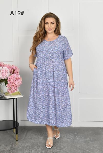 Платье Romeo life (56-60) 12 l.blue (лето)