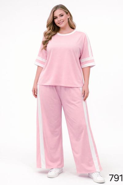 Костюм спорт Romeo life (42-56) 791 pink (лето)