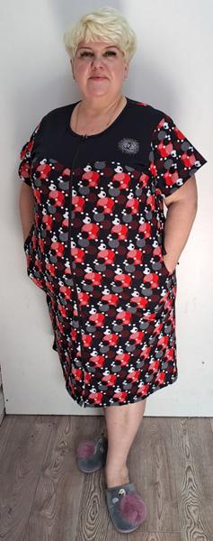 Халат Romeo life (52-62) 901-1 black (лето)