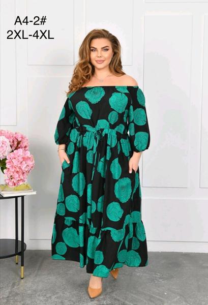 Платье Romeo life (52-56) A4 green (лето)