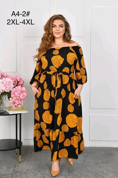 Платье Romeo life (52-56) A4 orange (лето)