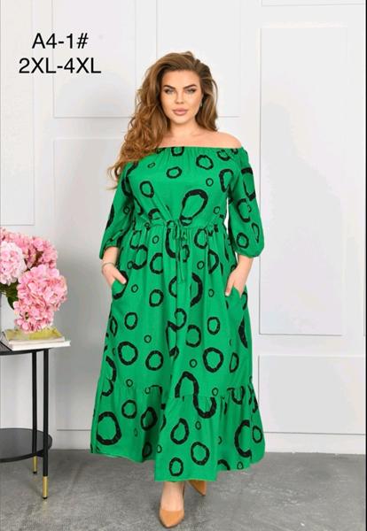 Платье Romeo life (52-56) A4-1 green (лето)