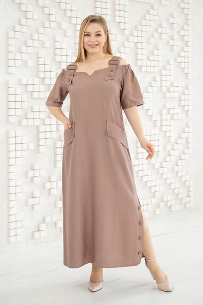 Платье Romeo life (48-56) RL1003 beige (лето)