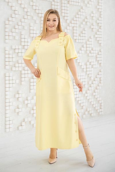 Платье Romeo life (48-56) RL1004 yellow (лето)