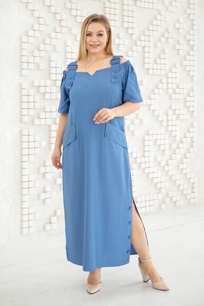 Платье Romeo life (48-56) RL1005 blue (лето)