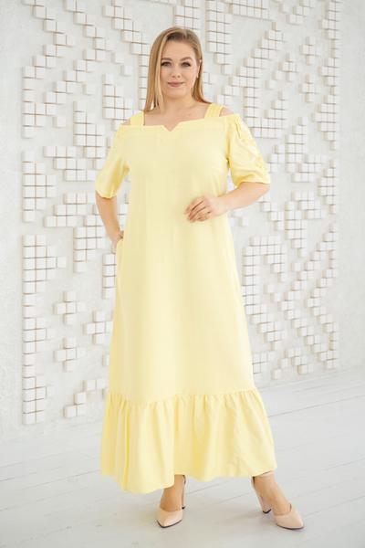 Платье Romeo life (50-58) RL1009 yellow (лето)