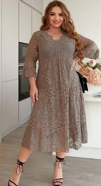 Платье Romeo life (54-62) RL1035 l.brown (лето)