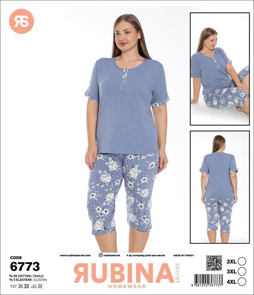 Пижама Disneyopt (2XL-4XL) DS738-6773 l.blue (лето)