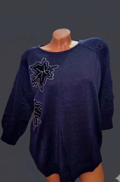 Свитер Julia (52-54) JL1022 navy (деми)