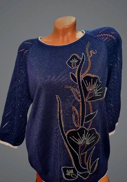 Свитер Julia (52-54) JL1028 navy (деми)