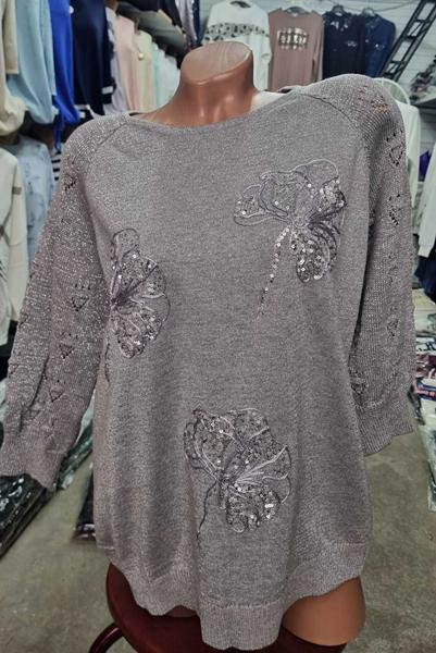 Свитер Julia (52-54) JL1031 grey (деми)