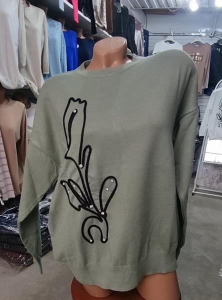 Свитер Julia (52-54) JL1035 khaki (деми)