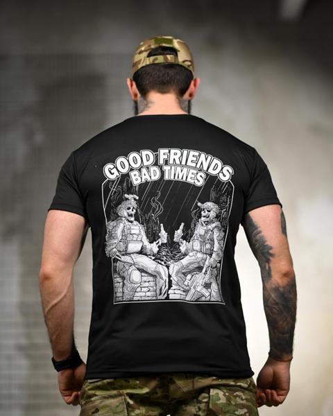 Футболка Madoka (M-3XL) 1364 black (лето)