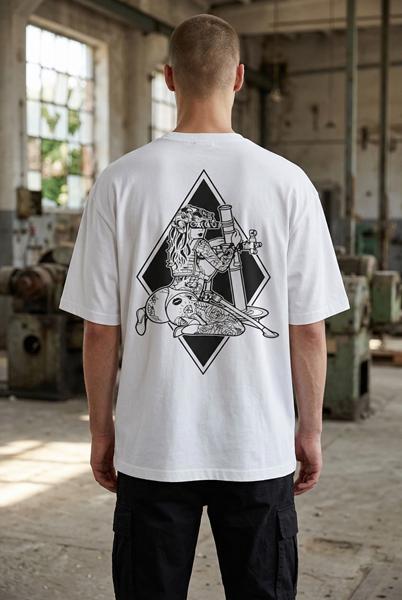 Футболка Madoka (M-3XL) 1379 white (лето)