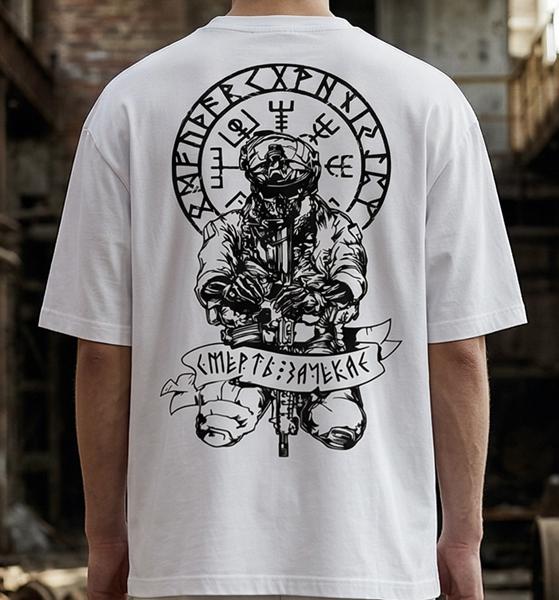 Футболка Madoka (M-3XL) 1389 white (лето)