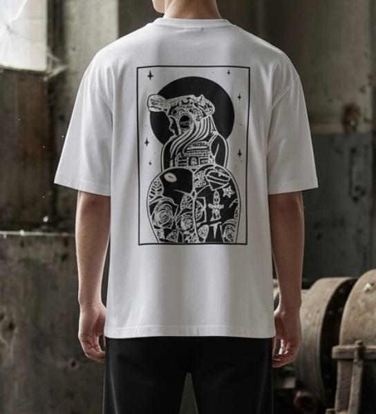 Футболка Madoka (M-3XL) 1391 white (лето)