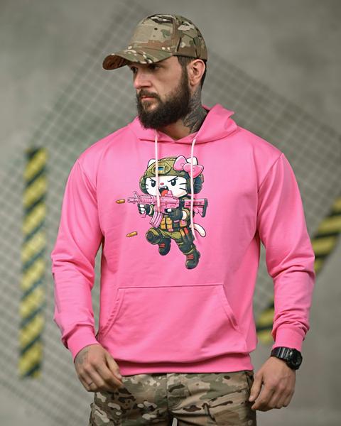 Худи Madoka (M-3XL) 1398 pink (деми)