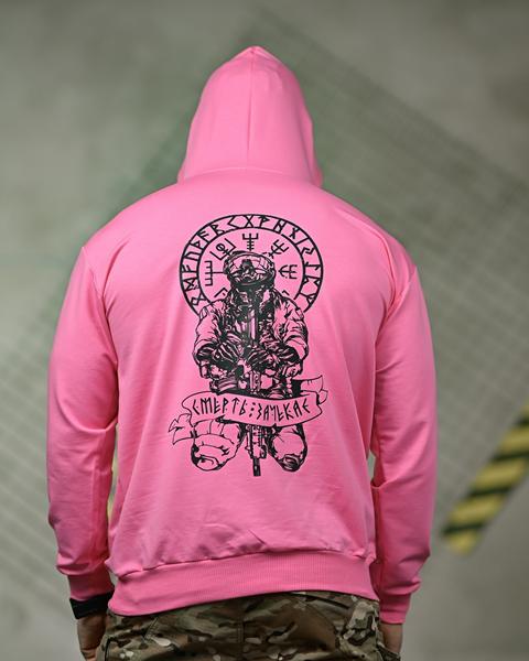 Худи Madoka (M-3XL) 1401 pink (деми)