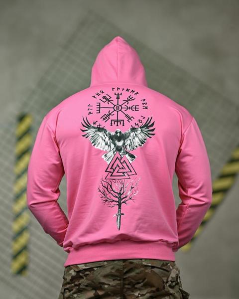 Худи Madoka (M-3XL) 1402 pink (деми)