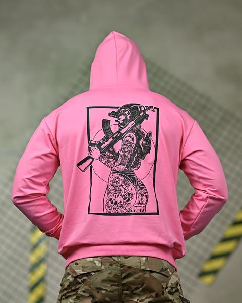 Худи Madoka (M-3XL) 1406 pink (деми)