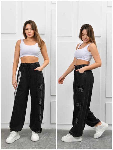 Штаны спорт Saint Wish (M-4XL) K2321 black (деми)