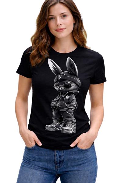 Футболка ALIA (M-3XL) AL105 black (лето)