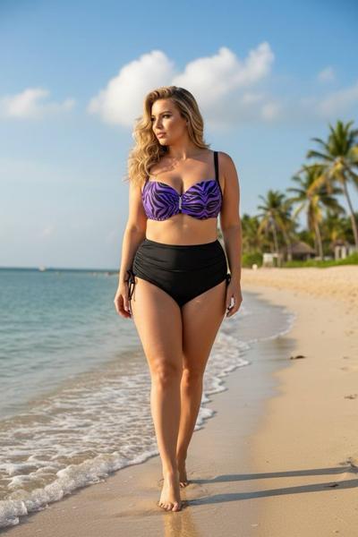 Купальник DFK (48-56) W1574 lilac (лето)