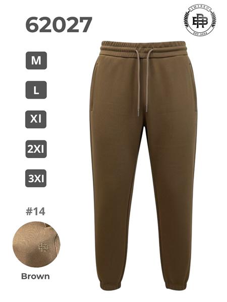 Штаны спорт 2BRO (M-3XL) 62027 brown (деми)