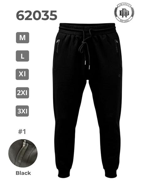 Штаны спорт 2BRO (M-3XL) 62035 black (деми)