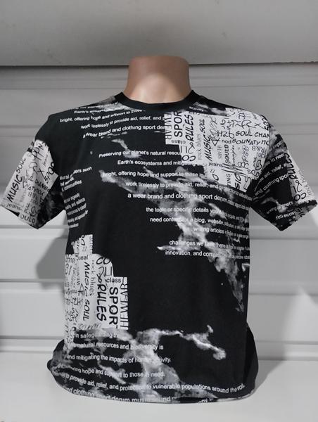 Футболка Panda (S-2XL) 1743 black (лето)