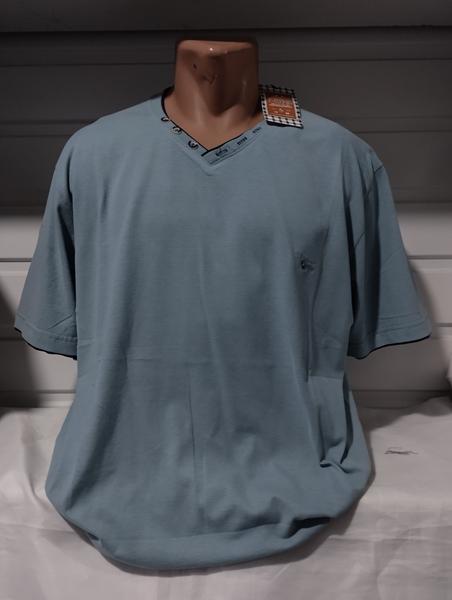 Футболка Panda (4XL-7XL) 1770 l.blue (лето)