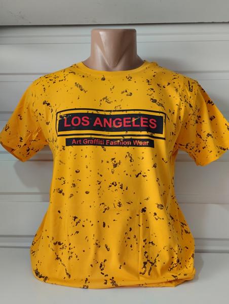 Футболка Panda (S-2XL) 1790 yellow (лето)