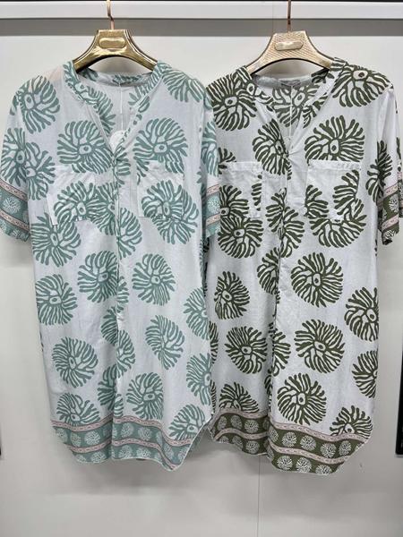 Рубашка Style Nadezhda (3XL-7XL) 0135 mint (лето)