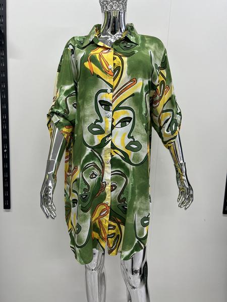 Рубашка Style Nadezhda (3XL-7XL) 26949 green (лето)