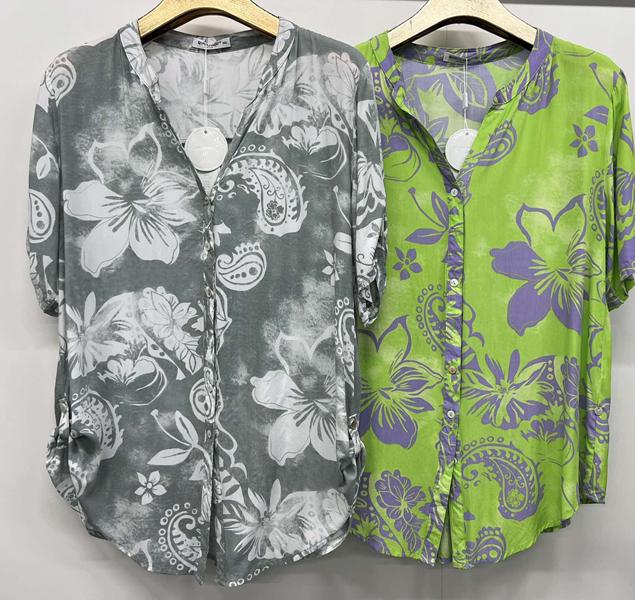 Рубашка Style Nadezhda (L-4XL) 36955 grey (лето)