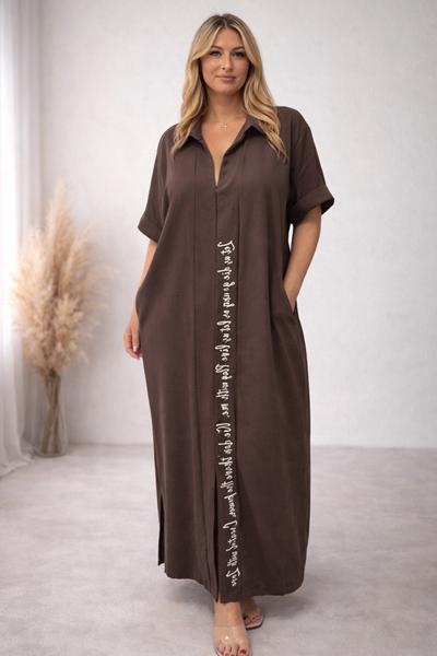 Платье Style Nadezhda (XL-3XL) 442 brown (лето)