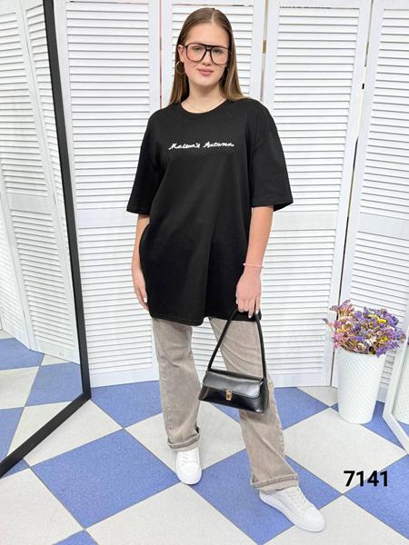 Футболка Style Nadezhda (one size) 7141 black (лето)