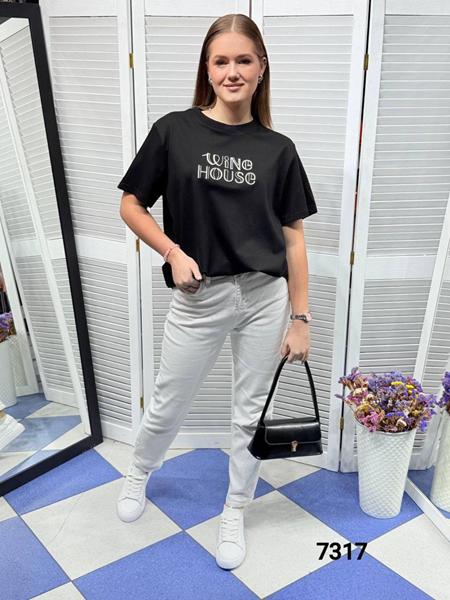 Футболка Style Nadezhda (one size) 7317 black (лето)