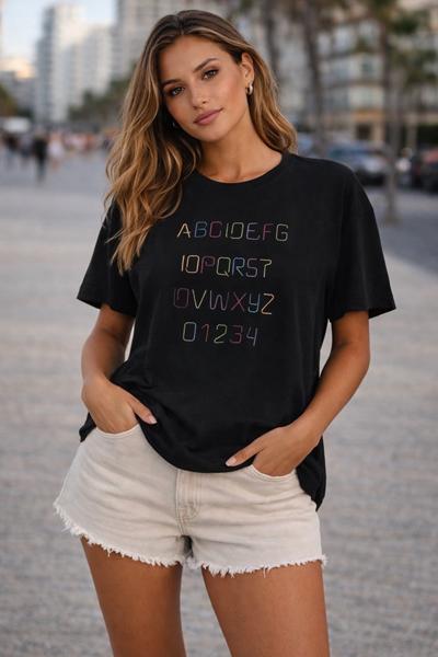 Футболка Style Nadezhda (one size) 8801 black (лето)