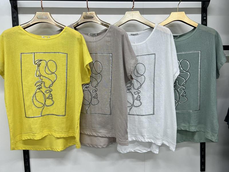 Футболка Yafeier (3XL-6XL) 9547 beige (лето)