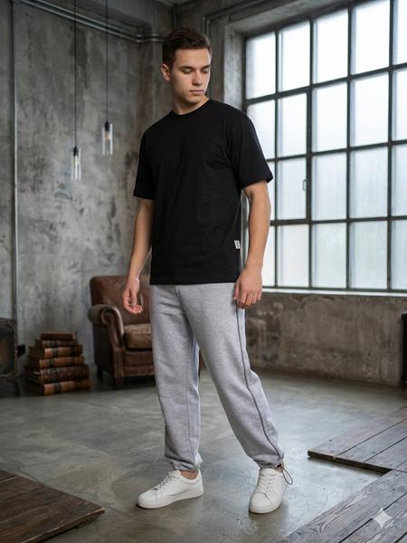 Штаны спорт Moranny (S-2XL) 2223 l.grey (деми)