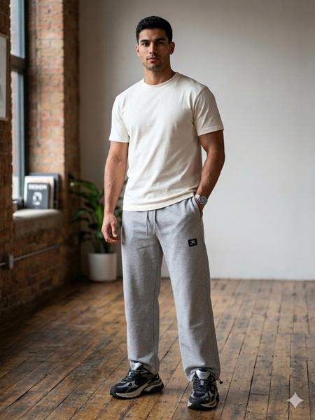 Штаны спорт Moranny (S-2XL) MR1001 grey (деми)